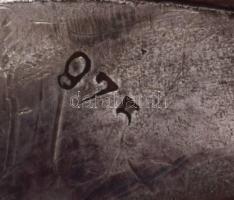 Ezüst (Ag) zöld köves modern gyűrű, jelzett, méret: 51, bruttó: 5,4 g