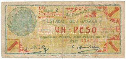 Mexikói államok / Oaxaca 1915. 1P "La Tesoreria General del Estado de Oaxaca" helyipénz &q...