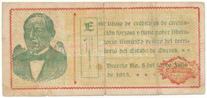 Mexikói államok / Oaxaca 1915. 1P "La Tesoreria General del Estado de Oaxaca" helyipénz &q...