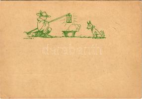 Cserkész művészlap / Hungarian boy scout art postcard s: Márton L. (EK)