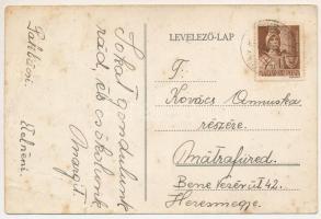 Dreher Maul csokoládé reklámlapja, cserkész a Gellért-hegyen. Piatnik Rt. / Hungarian chocolate adve...