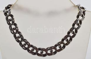 Ezüst (Ag) fantáziaszemes karkötő, jelzett, h: 22 cm, nettó: 21,3 g