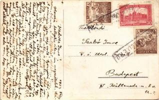 1923 Bimbós bokrok szűz ölében... Cserkész művészlap. A Magyar Jövő kiadása / Hungarian boy scout ar...