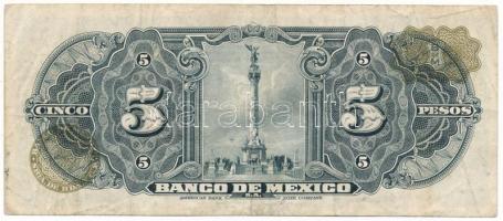 Mexikó 1961. 5P "R007029" T:F, szép papír
Mexico 1961. 5 Pesos "R007029" C:F, f...