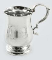 Ezüst (Ag) angol füles konyakos pohárka, jelzett, nettó: 198,7 g