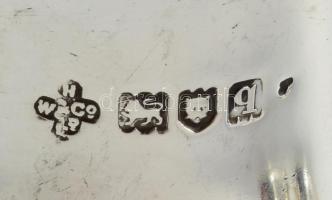 Ezüst (Ag) angol füles konyakos pohárka, jelzett, nettó: 198,7 g