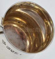 Ezüst (Ag) angol füles konyakos pohárka, jelzett, nettó: 198,7 g