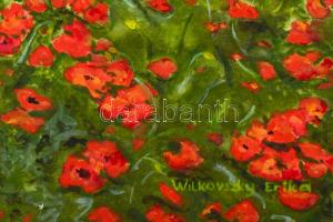 Witkovszky Erika (1937-): Pipacstenger. Akvarell, papír, jelezve jobbra lent. 40x30,5 cm