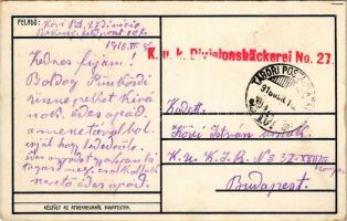 1916 Im Felde. 2. Armee / Első világháborús osztrák-magyar szecessziós katonai üdvözlet a 2. hadsere...