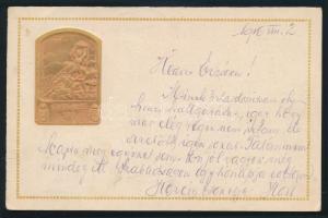 1916 Tábori posta levelezőlap nagyméretű "Isonzo" dombornyomással Vattára