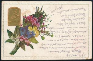 1917 Tábori posta levelezőlap kisméretű "Isonzo" dombornyomással Nyitrára