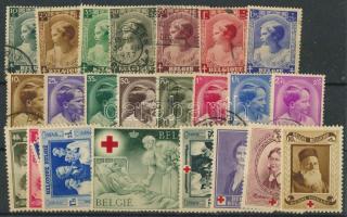 Belgium 1938-1939 25 db bélyeg