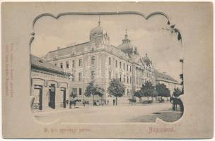Nagyvárad, Oradea; M. kir. pénzügyi palota, Ifj. Popper József üzlete. Sebő József kiadása / financi...