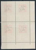 1976 Olimpia VII. - Montreal 60f négyestömb a középrész gépszínátnyomatával