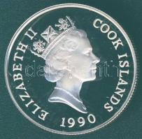 Cook-szigetek 1990. 10$ Ag "Veszélyeztetett állatvilág-elefántok" T:PP