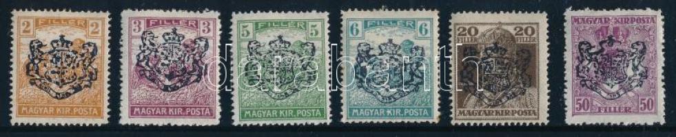 Nagyszeben 1919 6 db magánkiadású bélyeg