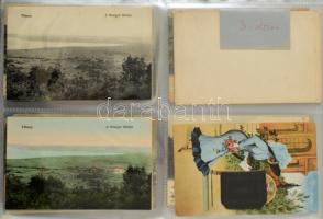 TIHANY - hatalmas RÉGI képeslap gyűjtemény Bantex 4-részes képeslap tokokban, lefűzhető gyűrűs mappá...