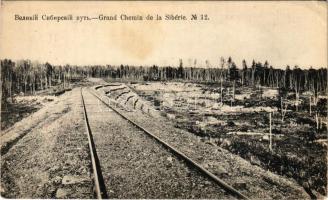 1916 Grand Chemin de la Sibérie No. 12. / Trans-Siberian Railway + So. Stpl (EK)