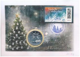 Németország 2022A 25E Ag "Herrnhuter Stern (Moravian Star)" felbélyegzett borítékban, bélyegzéssel T:UNC Germany 2022A 25 Euro Ag "Herrnhuter Stern (Moravian Star)" in envelope with stamp and cancellation C:UNC Krause KM#420