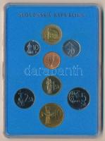 Szlovákia 1999. 10h-10K (7xklf) forgalmi sor + "Magas Tátra" fém emlékérem műanyag dísztok...