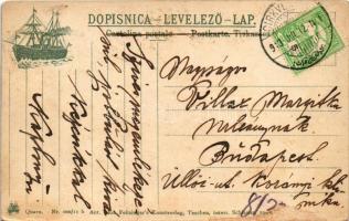 1913 Crikvenica, Cirkvenica; látkép / general view. Ed. Feitzinger's Kunstverlag Nr. 100/11 b. ...