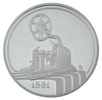 2006. "MTI - 125 éves a Magyar Távirati Iroda" kétoldalas, ezüstözött fém emlékérem kapszulában, dísztokban (42,5mm) T:PP