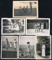 1933 Balatonfüred, 6 db fotó, 9×6 cm