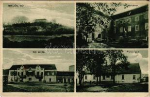 1937 Siklós, vár, várudvar, női zárda, polgári fiúiskola. Bartl Róbert kiadása (EB)