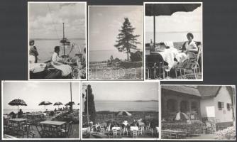 1940 Badacsonyi kirándulás, 6 db fotó, 11×8,5 cm
