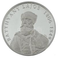 Csóka Zsuzsanna (1962-) 1998. "1848-49-as forradalom és szabadságharc 150. évfordulójára / Batthyány Lajos" Ag emlékérem, kapszulában, dísztokban, sorszámozott "01001" tanúsítvánnyal (35,54g/0.925/42,5mm) T:AU (eredetileg PP) ujjlenyomat