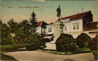 1920 Baja, Tóth Kálmán szobor, Schöpfer Gyula üzlete. Wurmfeld Gyula kiadása (EK)
