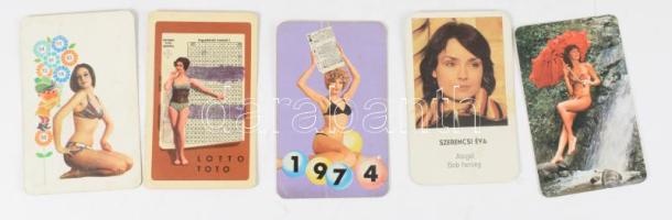 Vegyes kártyanaptár tétel, kb. 100 db