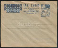 Tari János rádió- és villamosszerelési vállalatának fejléces borítékja