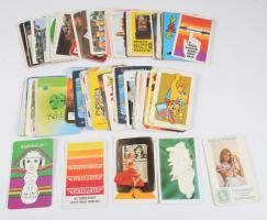 Vegyes kártyanaptár tétel, kb. 100 db