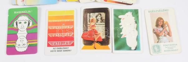 Vegyes kártyanaptár tétel, kb. 100 db