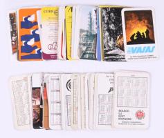 Vegyes kártyanaptár tétel, kb. 100 db