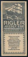 Rigler József Ede Papírneműgyár Rt. számolócédula