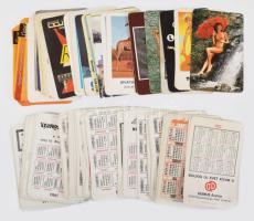 Vegyes kártyanaptár tétel, kb. 100 db