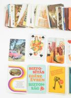 Vegyes kártyanaptár tétel, kb. 100 db