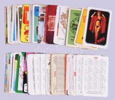 Vegyes kártyanaptár tétel, kb. 100 db