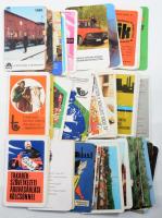 Vegyes kártyanaptár tétel, kb. 100 db