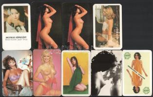 1986-1989 Vegyes erotikus kártyanaptárak, 9 db