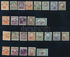 Baranya II. 1919 26 db bélyeg elcsúszásokkal, Bodor vizsgálójellel