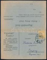 1915 Nagybecskerek, a "Perfect" petróleumgáz-gyorsfőző megrendelő nyomtatványa