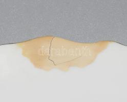 cca 1920 Meissen "Rokokó" asztalközép kínáló, festett rózsa mintával, jelzett, egy helyen ...