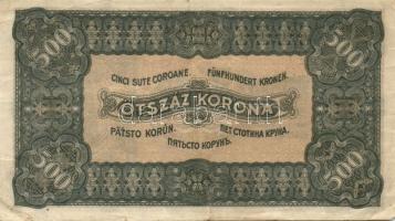 1923. 500K "Magyar Pénzjegy..." T:II- saroktörés