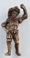 Muskétás bronz figura, m: 11 cm
