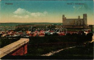 Pozsony, Pressburg, Bratislava; várrom. Vasúti levelezőlapárusítás 27. sz. 1916. / castle ruins (EK)