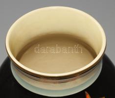 1883-1912 Villeroy &amp; Boch virágmintás váza, jelzett, kis kopással, m: 28 cm