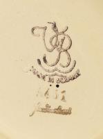 1883-1912 Villeroy &amp; Boch virágmintás váza, jelzett, kis kopással, m: 28 cm